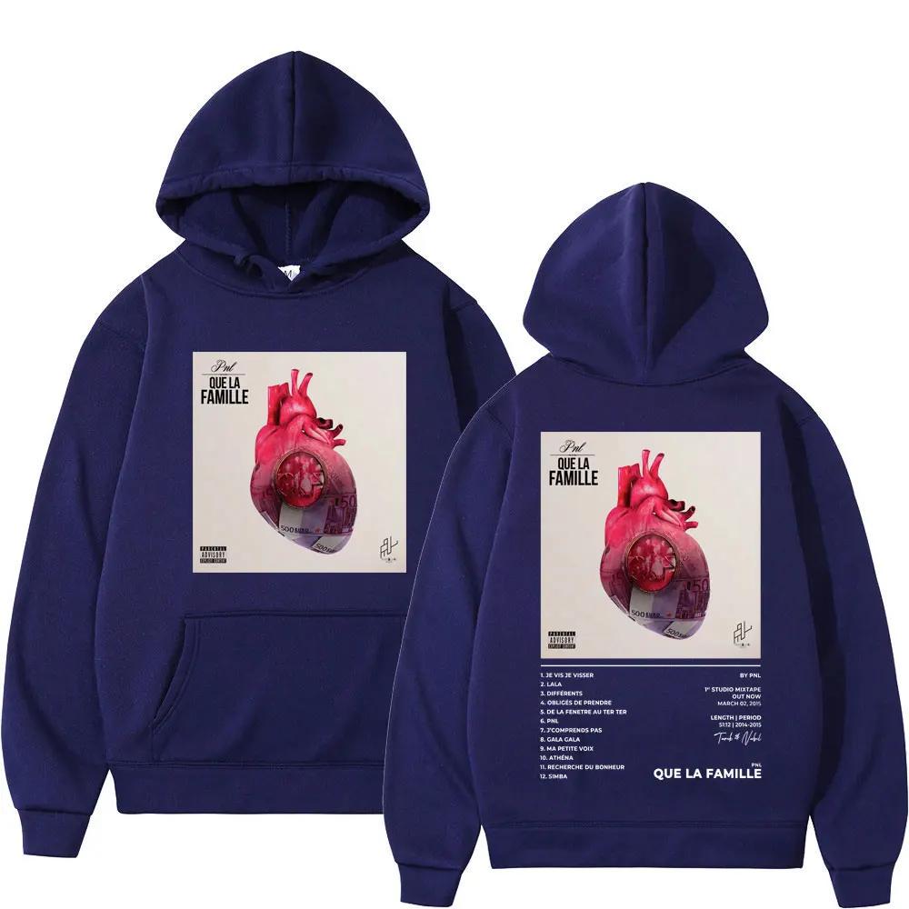 French Rap Group PNL Que La Famille Album Graphic Hoodies Unisex Hip Hop Trend Sweatshirts High Street Fashion Loose Pullovers