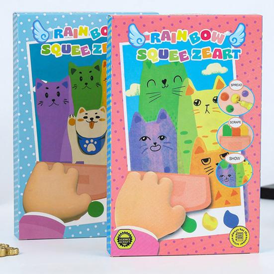 Kit Arte Scratch Arcobaleno Set Carta Raschiabile Magica Arcobaleno per Bambini Cartoline Creative Fai-da-te Biglietti d'Auguri Personalizzati Giocattolo per la Motricità Fine