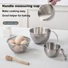 304 Stainless Steel Measuring Cup with Handle Scale Large Capacity Multifunction Egg Liquid Mixing Bowl Kitchen Supplies