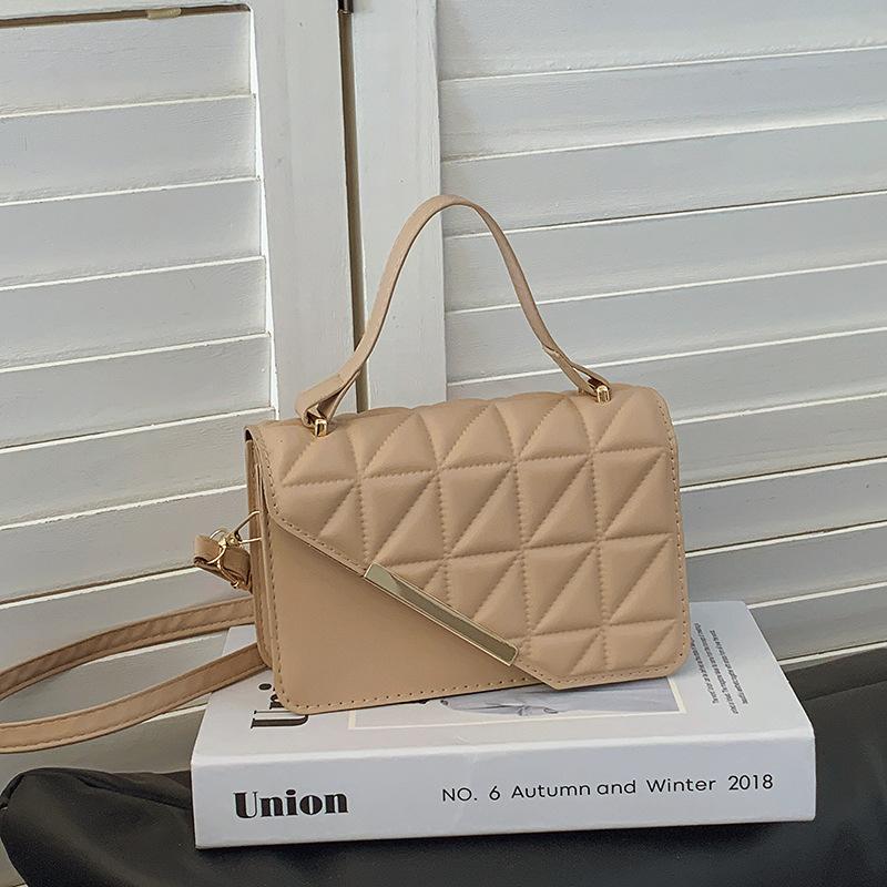 Women's diamond embroidery thread fashion small bag Women's 2025 shoulder messenger bag texture is popular this year portable small square bag