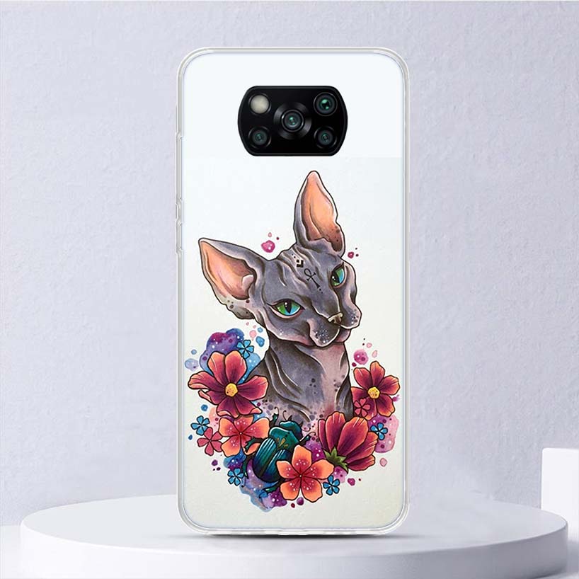 Lavaza Sphynx Sphinx Cat Soft Case For Xiaomi Poco X7 X6 X5 X4 X3 Nfc F6 F5 Pro Phone Cover F4 Gt F3 F2 F1 M5S M4 M3 M5 Funda Co