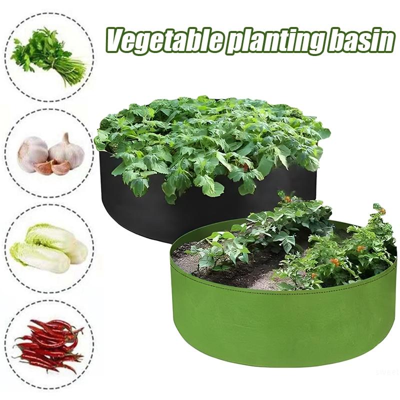 Circular Large Felt Fabric Garden Grow Bags Planting Pot Outdoor Yard Garden Vegetable Field Bed Garden Nursery Bag Planters
