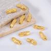 1pc 2Pcs 18mm 18K Gold Color Plated Brass Threaded Long Tube Beads Separator for DIY Bracelet Jewelry Making Material Accessorie