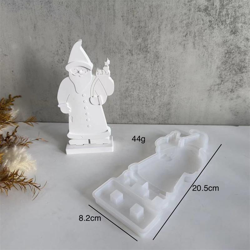 Christmas Elk Ornament Silicone Mold Diy Christmas Tree Snowman Santa Claus Plaster Resin Crafts Making Tools For Home Decor