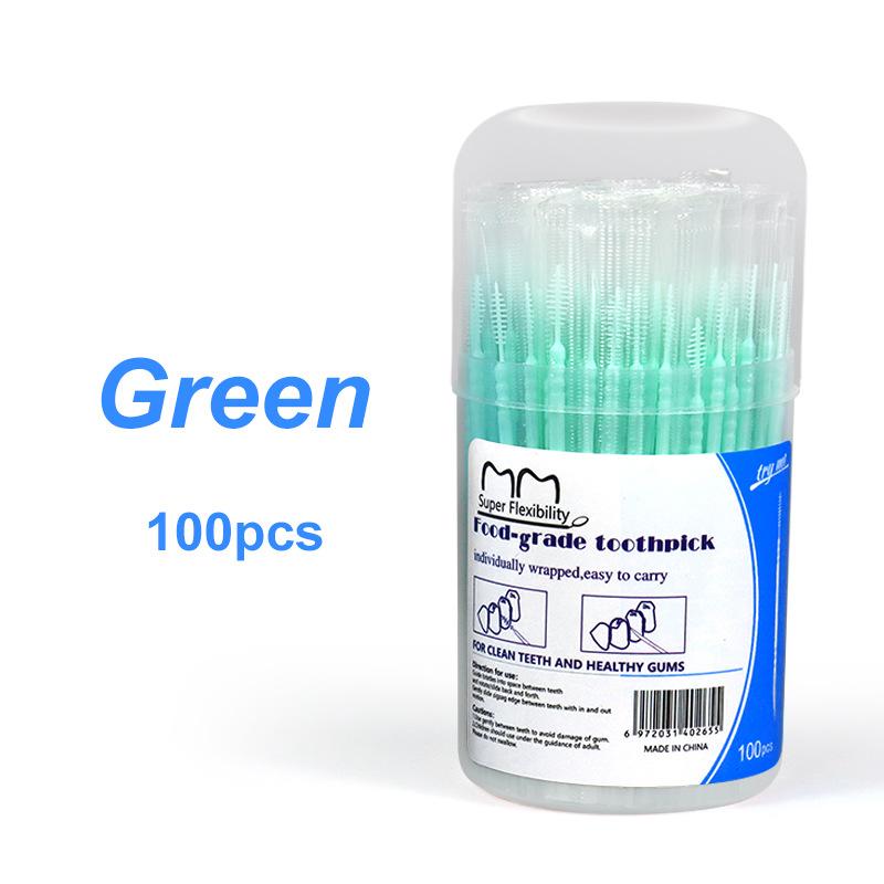 100 штук одноразовых зубочисток в форме рыбьей кости, в индивидуальной упаковке