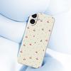 For iPhone 17 Case Red Cherry Pattern Printing Straight Edge TPU Phone Back Cover