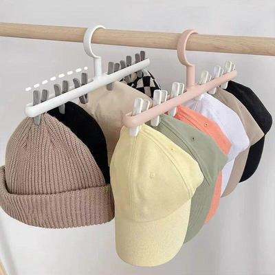 6 Clips Hüte Socken Organizer Rack Hängen Schirmmütze Schal Lagerung Rack Kleiderbügel Multifunktionale Schrank Kleiderschrank Lagerung Halter