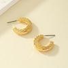 Women's Korean Geometric Circle Earrings - Simple, Trendy, Commuter Studs