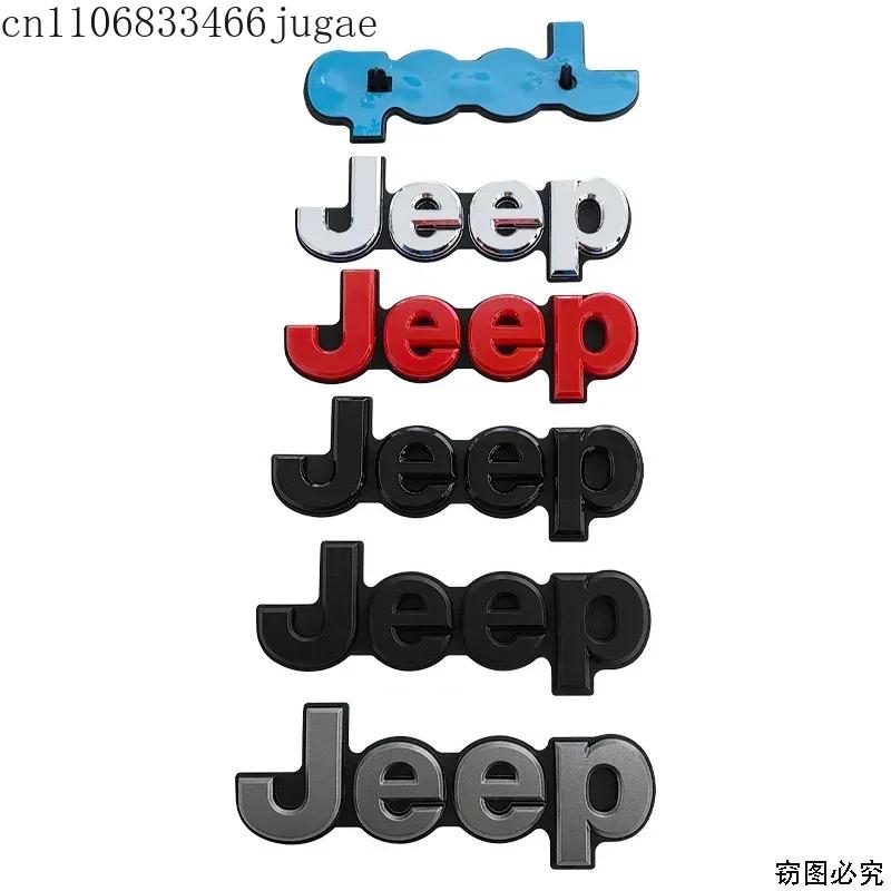 For JEEP Grand Cherokee Compass Wrangler Renegade JK JL Patriot Badge Auto Stickers Accessories ABS Car Front Grille Emblem