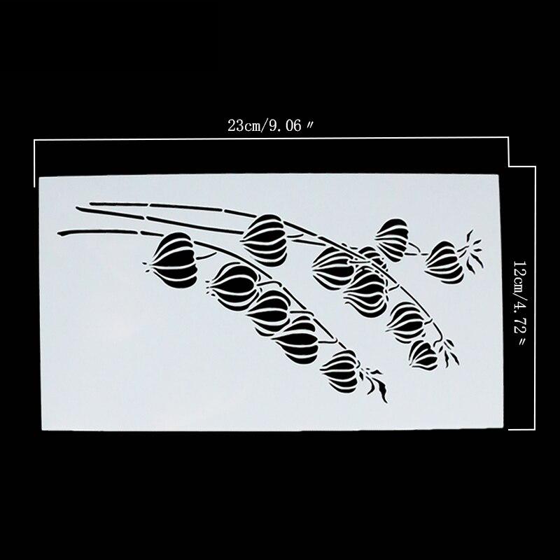 

Lantern Flower Cake Stencil Fondant DIY Decorating Spray Mold Coffee Cookie Pattern Printing Stencil 3pcs