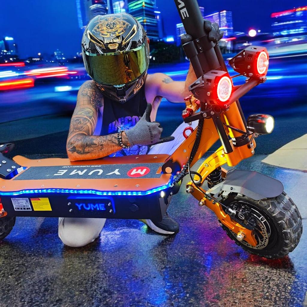 YUME X11+ Adult Electric Scooter, Hydraulic Brake + Electronic Brake, BMS, Wide Tire, 3000W Dual Motor, IP 54