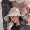 Women Summer Sun Hat Wide Brim Empty Top Hat Foldable Travel Beach Hat Outdoor Travel Sun Protection Hat