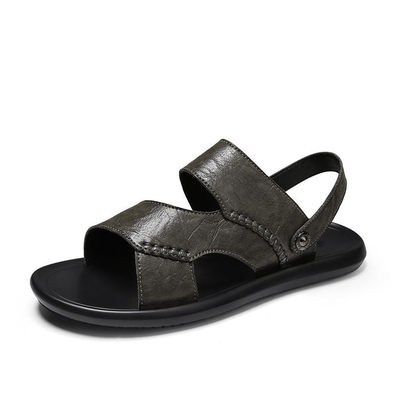 Fashion2024 Black Summer Sandals for Man Leather Sandals Men Luxury Sandals Man White Casual Shoes Men Zapatos De Hombre Sandalias
