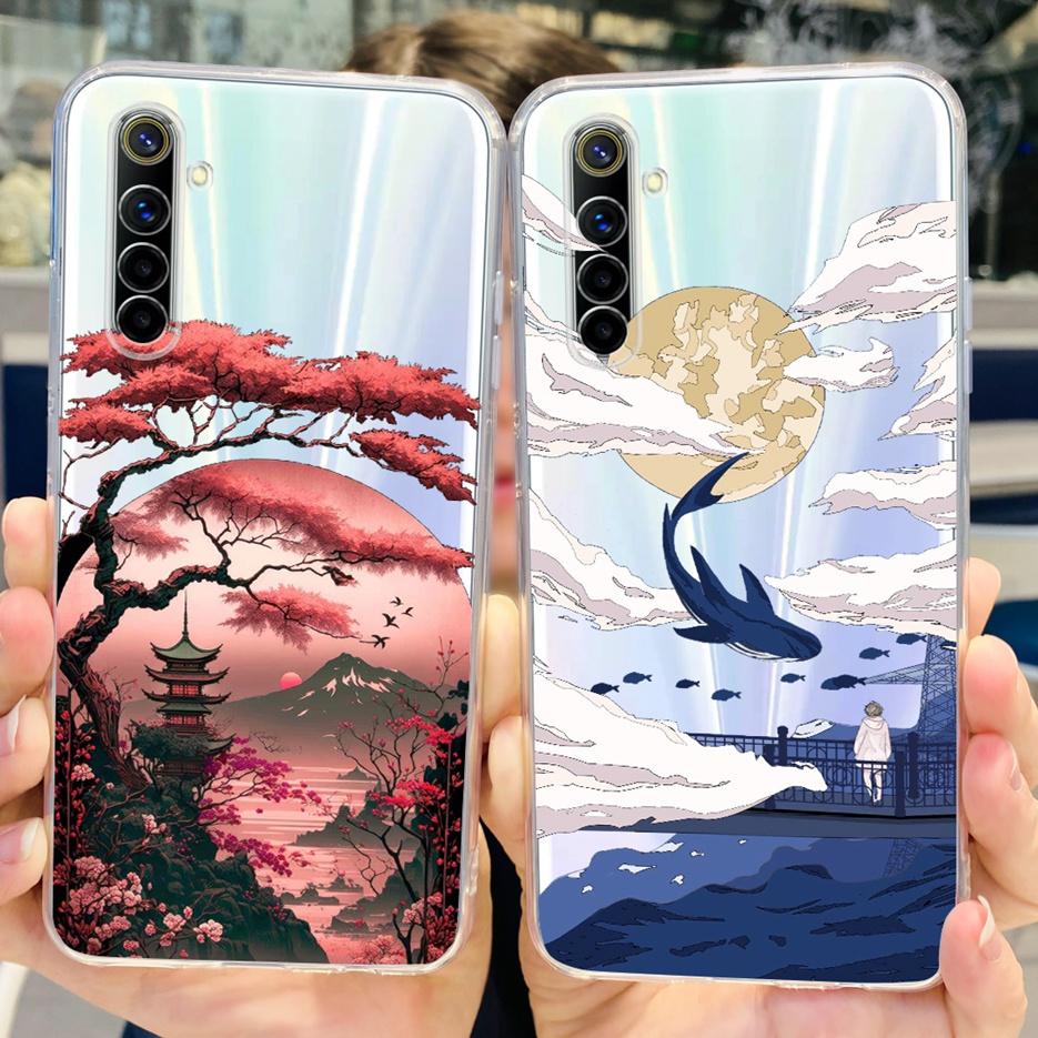For Realme 6 Pro Case Realme 6i 6S Luxury Popular Painted Back Cover Soft Silicone Phone Case For Realme 6S 6i Realme6 Pro Shell