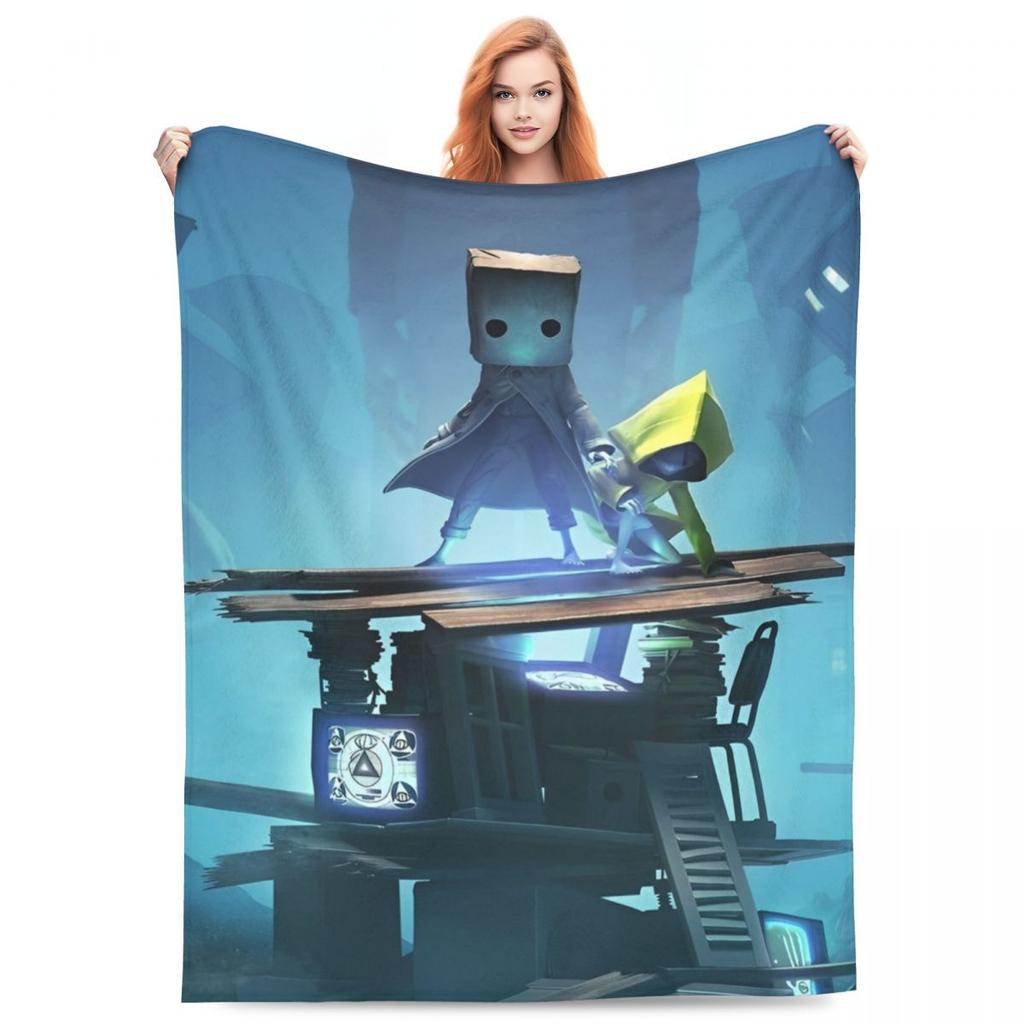 Little Nightmares Game Blanket Survival Horror Game Fuzzy Funny Warm Throw Blankets for Bed Sofa Spring Autumn