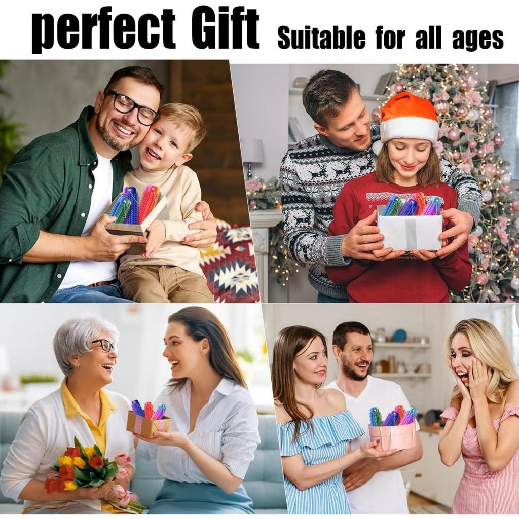 Pain Stim Fidget Anxiety Relief 3D Printed Spiky Grippie Stim Keychain for Stress Relief & Focus, Novelty Gift for Adults & Teen