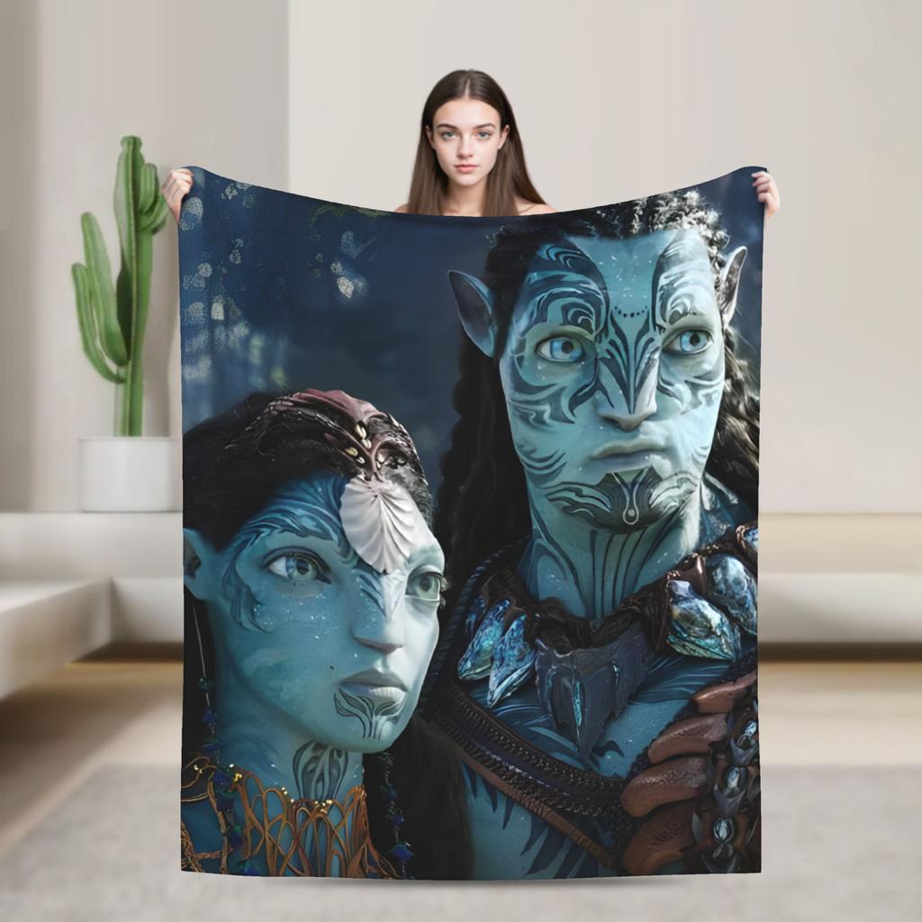 Movie Avatar The Way of Water Blanket  Travel Office Flannel Throw Blanket For Living Room Soft Warm Custom Quality Bedspread