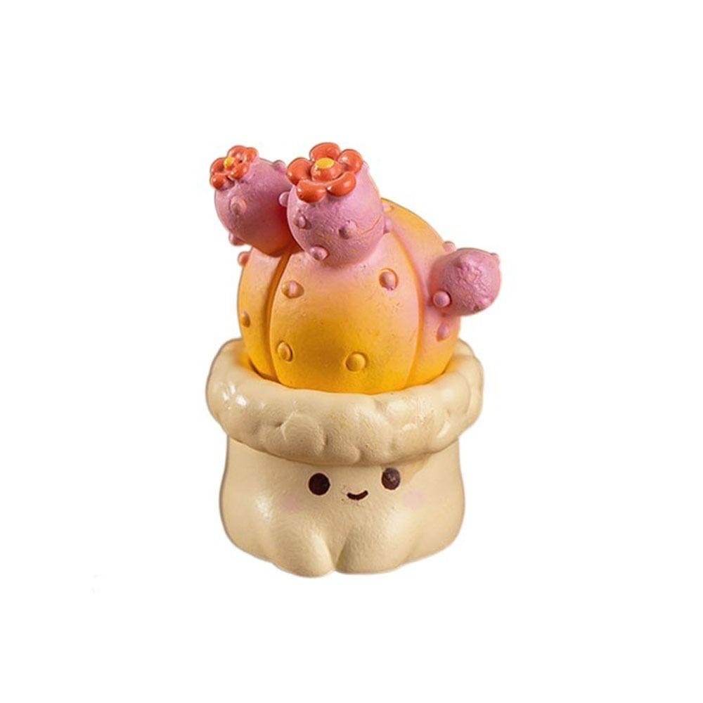 Multicolor Miniature Cactus Bonsai Resin Simulation Succulents Potted  Party Festival