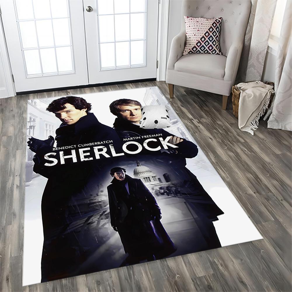 Sherlock Modern Detective Drama Rug for Living Rooms, Bedrooms, Home Décor, and As Gifts.