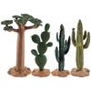 Realistic Pvc Animal Model Scene Decor Tropical Desert Trees Cactus And Baobab Tree Set