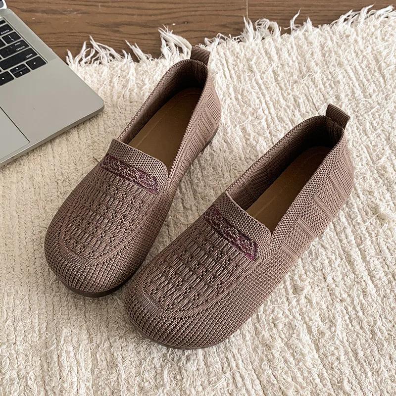 Fashion 2025 Flat Single Shoes New Flat Female Summer Slip-on Temperament Single Shoes