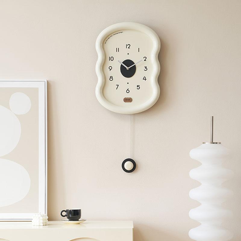 Simple Cartoon Clock Wall Interior Cute Korean Bedrooms Digital Clock Wall Restaurant Fashion Horloge Murale Room Decorations