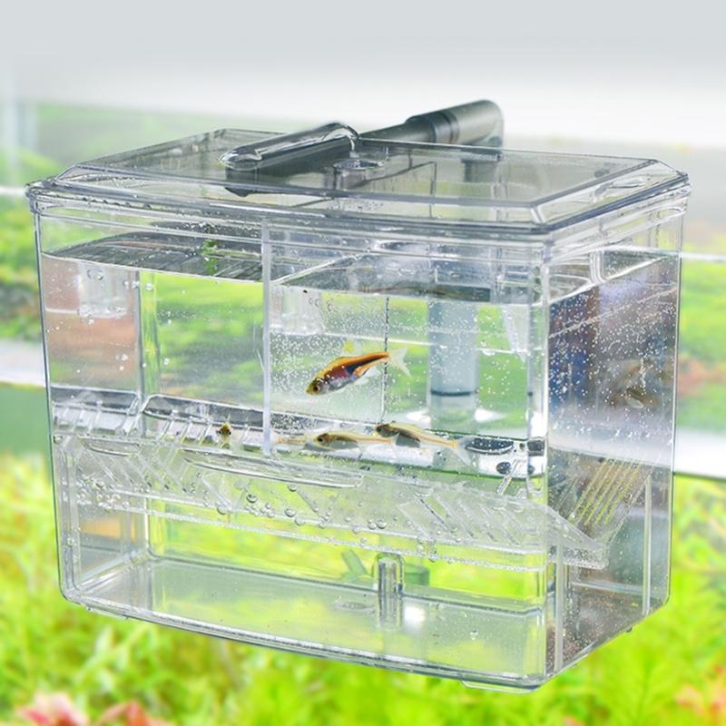 Baby Fish Breeding Box Clear Isolation Box Aquarium Hatchery Incubator External for Newborns Shrimp