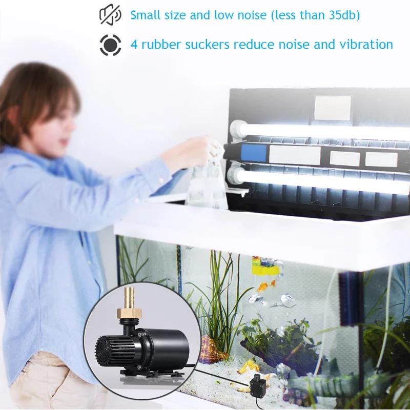 Super Quiet 800L/H DC 12V Brushless Pump Motor Water Circulation Submersible Pump for Fountain Pool Fish Tank Aquariums