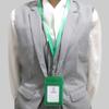 Premium Faux Leather Zippered ID Badge Holder with Multiple Card Slots and Lanyard - Perfect for Office Use