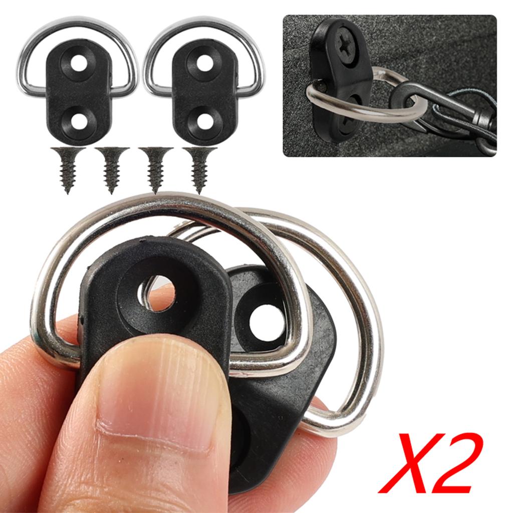 Pereche de cârlige de fixare pentru plasă de marfă, cleme de fixare cu șuruburi pentru plic de portbagaj spate, inel de plasă, buclă de agățat, accesorii de fixare