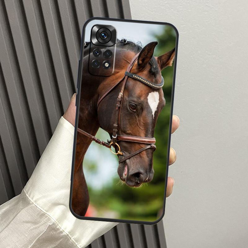 Animal Steed Horse Case For Xiaomi Redmi Note 10 Pro Note 11 8 9 12 Pro 11S 10S 8T Redmi 10C 12C 9C 9T Cover
