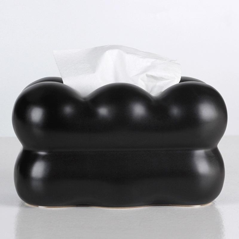 Marshmallow Ins, cutie de țesături din ceramică, ornamente, model de artă, cameră de hotel, decorație modernă, minimalistă, accesorii pentru cutia de șervețele