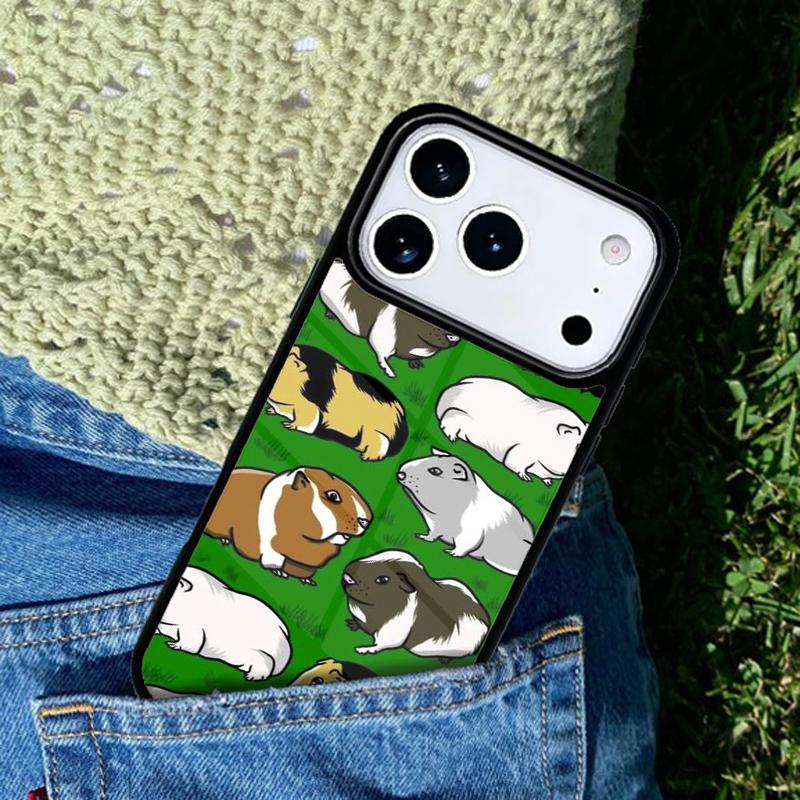 Cute Cartoon Guinea Pig Phone Case Cover for IPhone 11 12 13 14 15 16e 17 Pro Max Coque for IPhone 17 Air