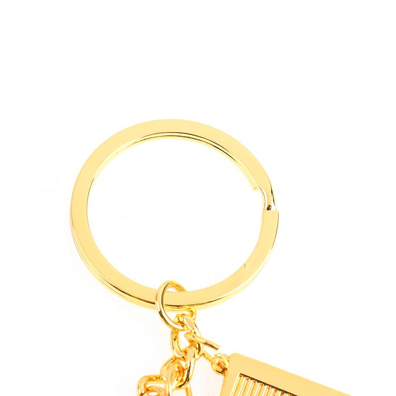 Barber Shop Tools Key Ring Hair Dryer Scissors Comb Pendants Simulation Keychain