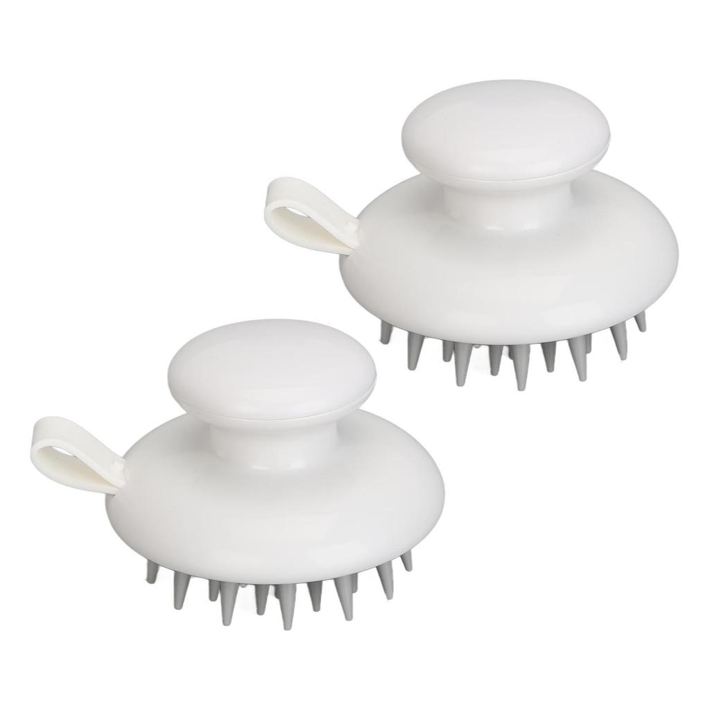 Hair Scalp Massager Long Silicone Bristles Anti Slip Palm Handle Shampoo Brush for Home Salon