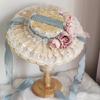 Lolita Headdress Elegant Tea Party Straw Hat Sweet Flower for Sun Hats for Women