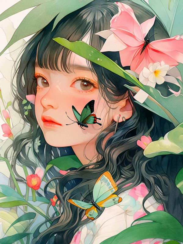 Κινούμενα Σχέδια Κορίτσι Ζωγραφική με Διαμάντια Νέες Αφίξεις DIY Πλήρης Τετράγωνη Στρογγυλή Τρυπάνι Στρας Κέντημα Λουλούδια και Πουλιά Μωσαϊκό Κιτ Σταυροβελονιάς Διακόσμηση Τοίχου