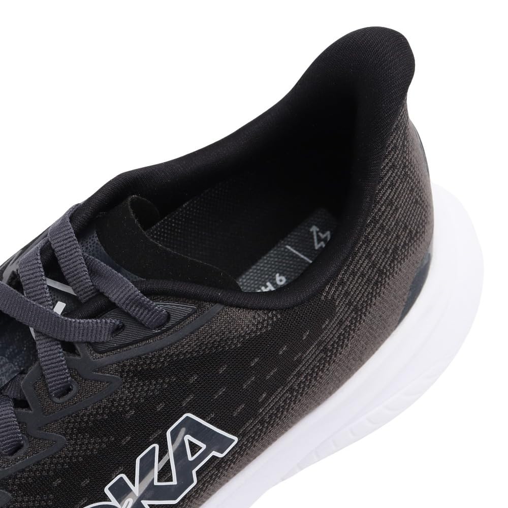 HOKA Mach 6 Regular Running Jogging and Size Shoes, Shoes, 1147790-BWHT (Black White, 26.5, Men's)
