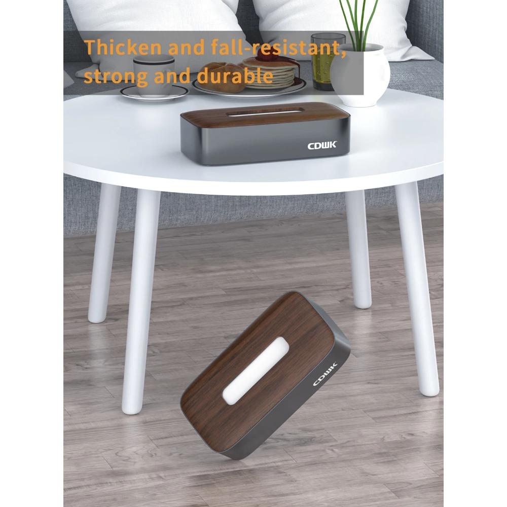 Desktop Tissue Case Wood Grain Napkin Holder Organizer for Bathroom Toilet Car Table Storage Paper Tissue Box Dispenser