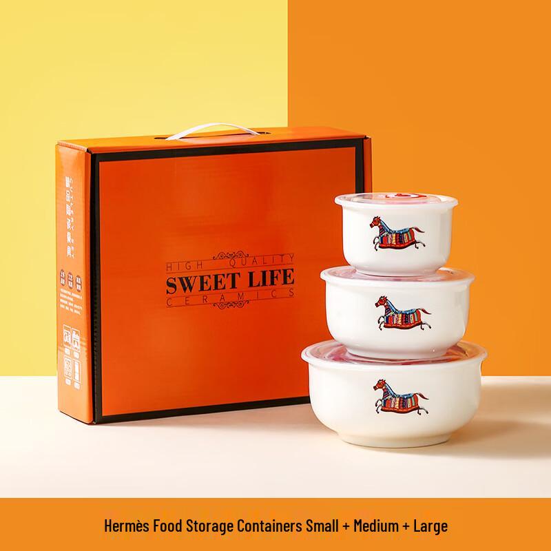 Hapoy Ceramic Fresh-keeping Bowl Set (3-piece)