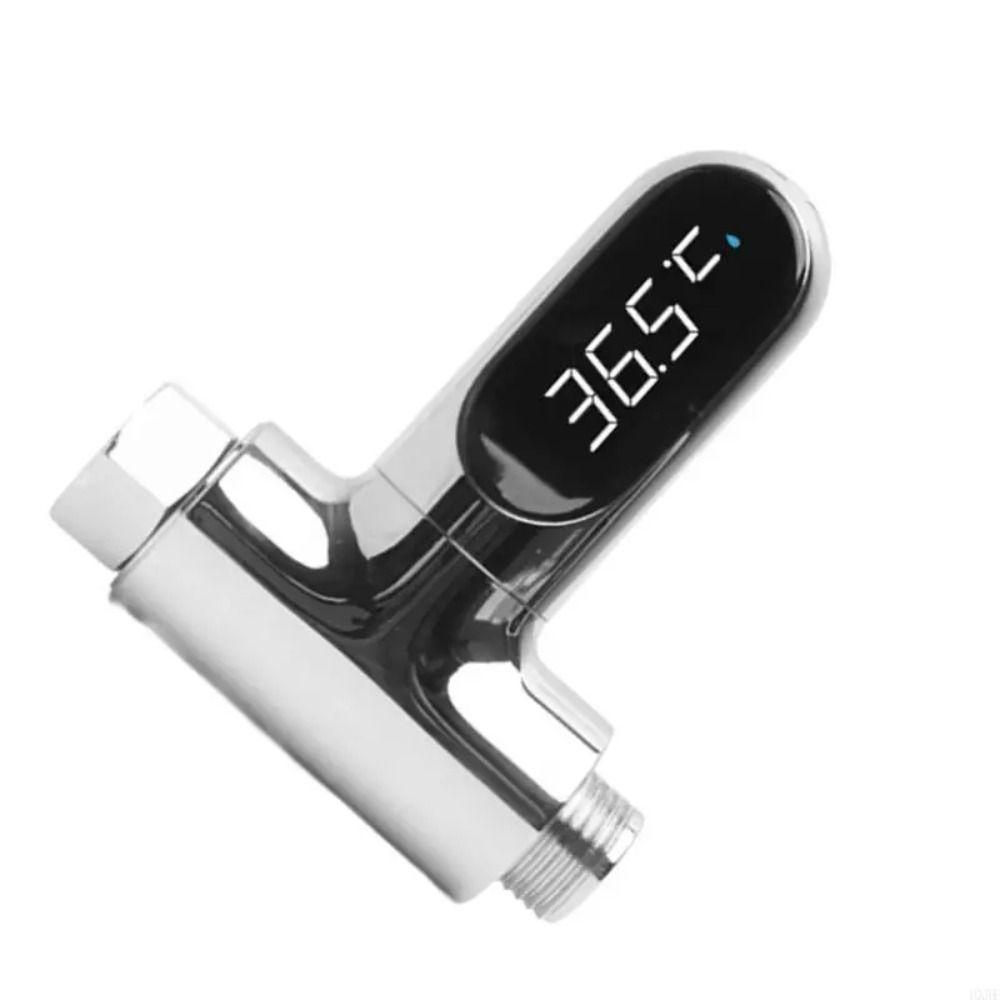 Self-powered Hot Tub Temperature Meter LED Display Bathing Temperature Meter  Shower Installation