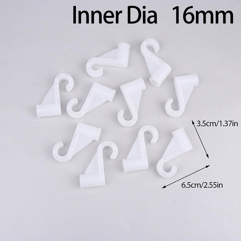 10pcs Plastic Thickening Hook For Suit Locker Shelf Wardrobe Hook Fittings DIY Party Supplies Children Tent Game Room Joints