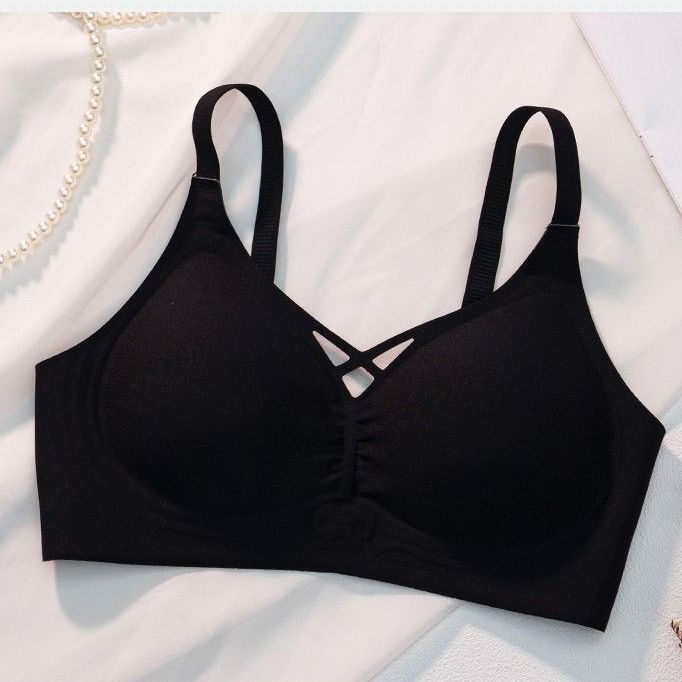 

Женские бесшовные бюстгальтеры однотонные женские пуш-ап беспроводные с подушечками без спинки сексуальные бюстгальтеры для леди девушек простые бюстгальтеры 38/85AB чёрный