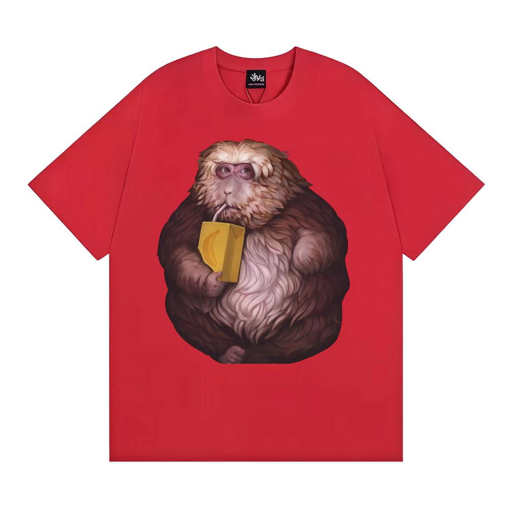Funny Zoon XingXing Monkey Meme Graphic T Shirt Casual Cotton Short Sleeve T Shirts Unisex Women Fashion Vintage Oversized Tshirt