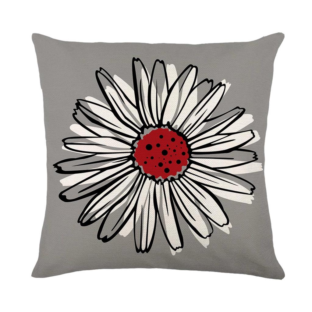 Elegant Waterproof Flower Printed Cushion Cover With Oilproof And Dustproof Features For Stylish Home Decor