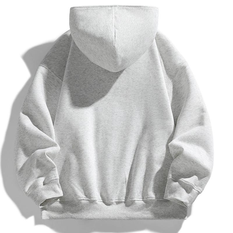 Minimalist Zipper Hooded Sweatshirt Men and Women 2026 Spring and Autumn Jacket Cardigan Loose Heavyweight Jacket Breathable Work Casual Jacket