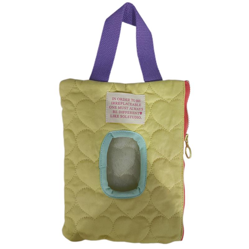 Macaron Color Cotton Baby Wet Wipe Pouch Portable Wipes Holder Case Reusable Refillable Cosmetic Pouch Useful Tissue Box