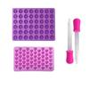 4/7pcs Silicone Candy Mold Set with Bear Dinosaur Donut Heart Mold and 2 Droppers DIY Non-stick  Multi-Shape Chocolate Mold