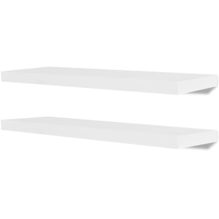 VidaXL Étagères murales 4 pcs Blanc 80 cm