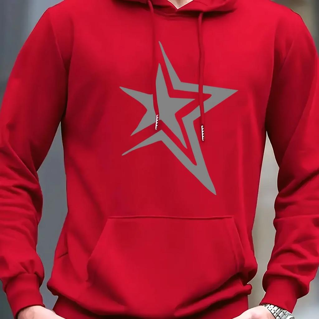 2025 Men's Casual Light Beige 2D Hooded Shirt, Featuring the Word "WHAT" On It. Made of Soft Polyester Fabric, with a Loose Fit